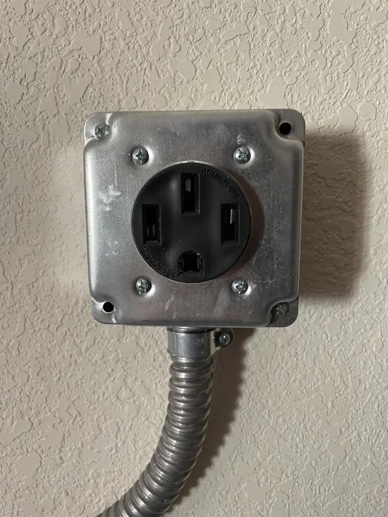 NEMA 14-50 outlet installed for Electrical Panel Upgrade in Hollins